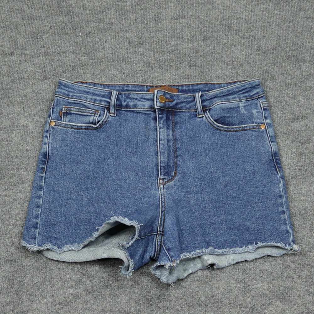 Judy Blue Shorts Women Extra Large Blue Raw Hem Frayed Denim JB150176